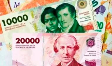El BCRA anunció la llegada de billetes de $20.000
