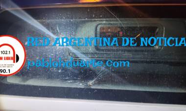 Atacaron un  móvil policial