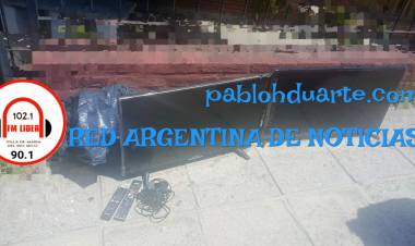 Robó dos televisores al vecino