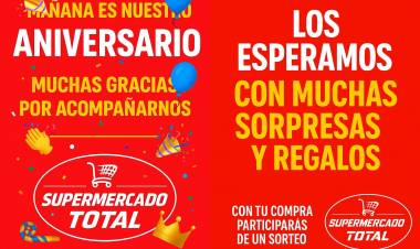 Aniversario en Supermercado Total