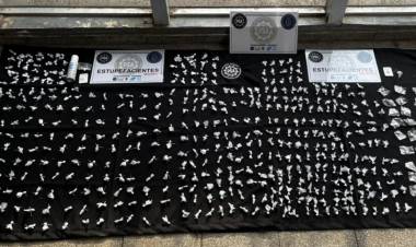 Hallaron más de 500 dosis de cocaína