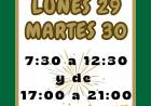 Horarios especiales