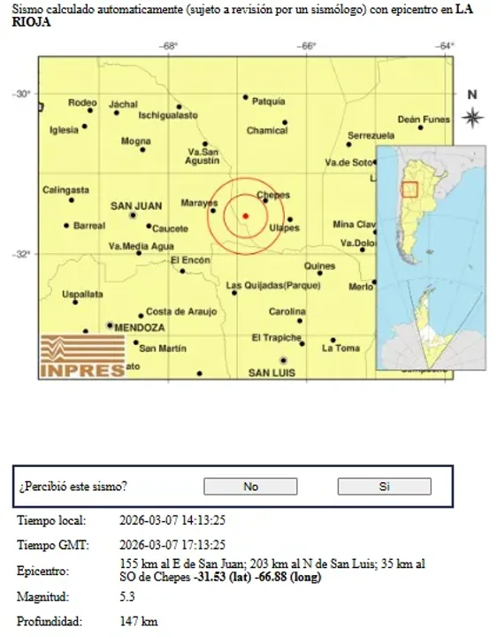 Pánico: sismo de 5 grados de magnitud