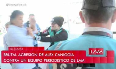 Fuerte agresión de Alex Caniggia a un equipo periodístico de "LAM"