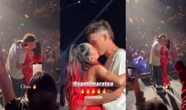 El beso entre Lali Espósito y Santi Maratea