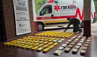 Secuestraron 134 kilos de cocaína en una ambulancia 