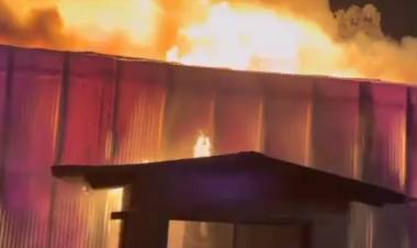 Impresionante incendio