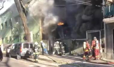 Prendió fuego un conventillo 