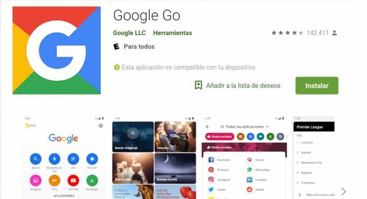 Ya está disponible Google Go en todo el mundo, promete ahorrar 40% los datos
