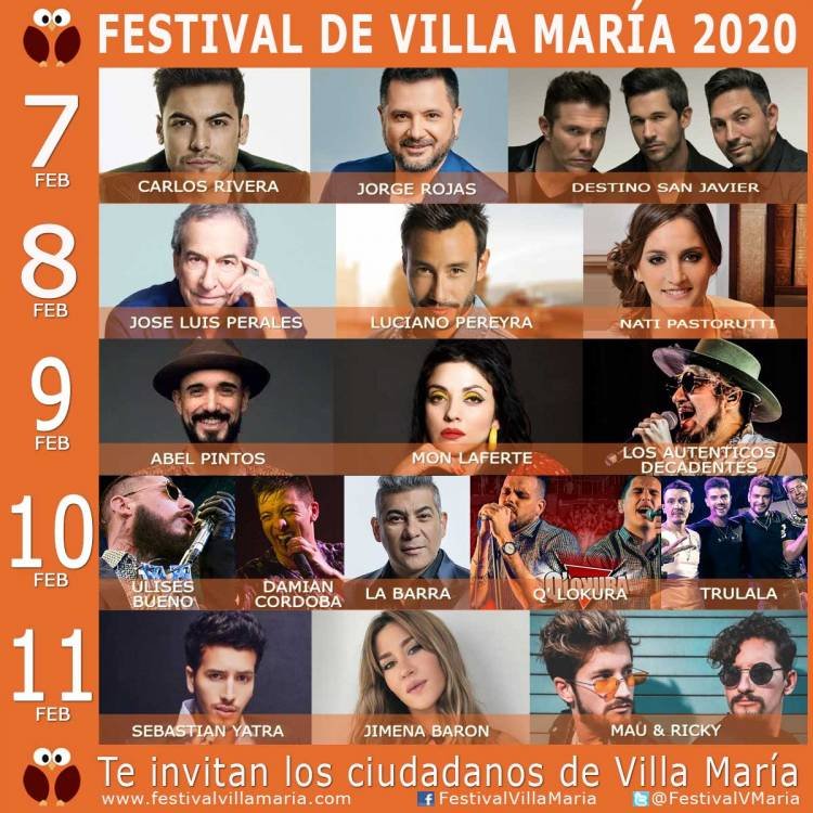Festival de Villa María 2020: Artistas y precios de entradas 