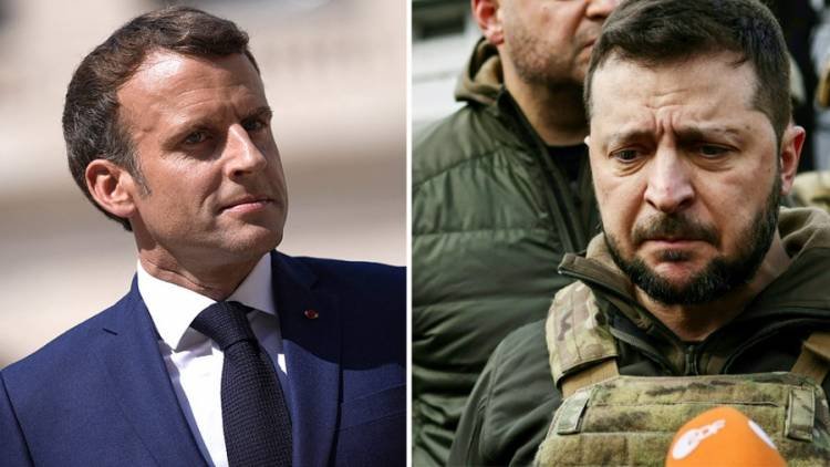 Macron le prometió a Zelenski más armamento pesado