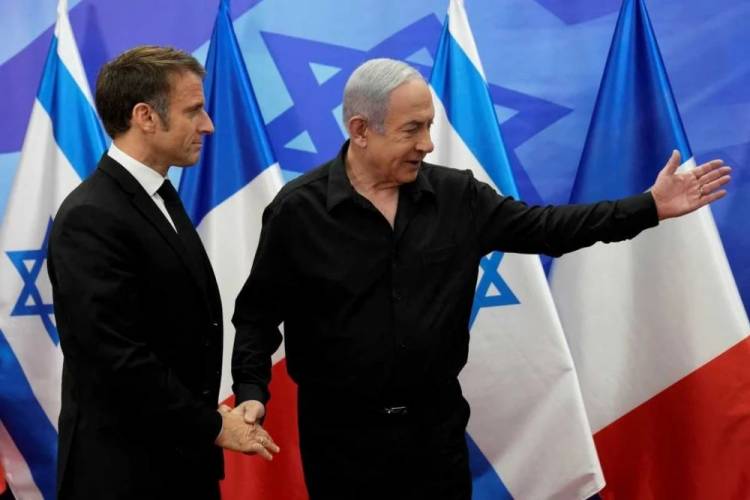 Fuerte contrapunto entre Macron y Netanyahu