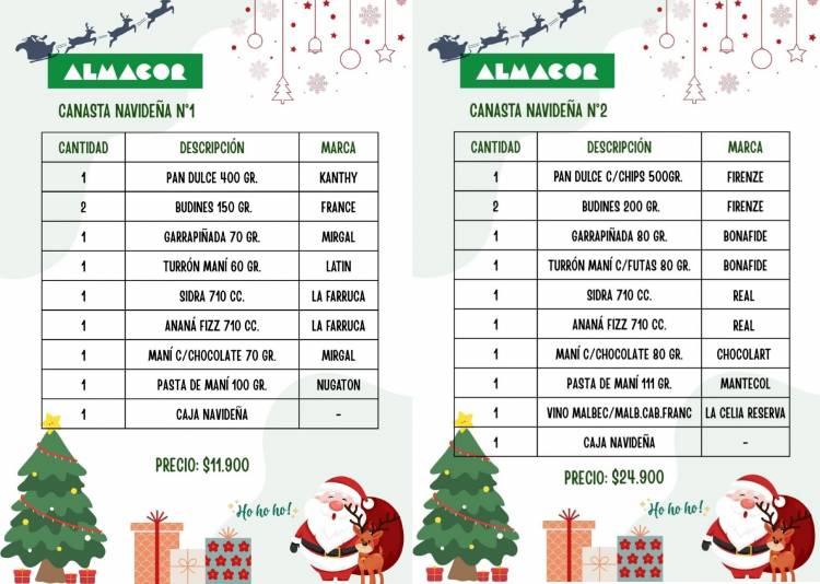 Canastas navideñas