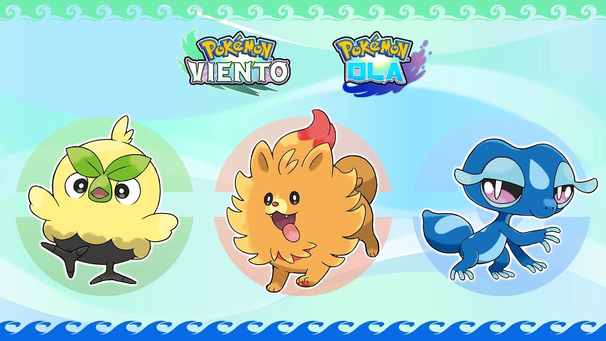 Anuncian 'Pokémon Viento' y 'Pokémon Ola'