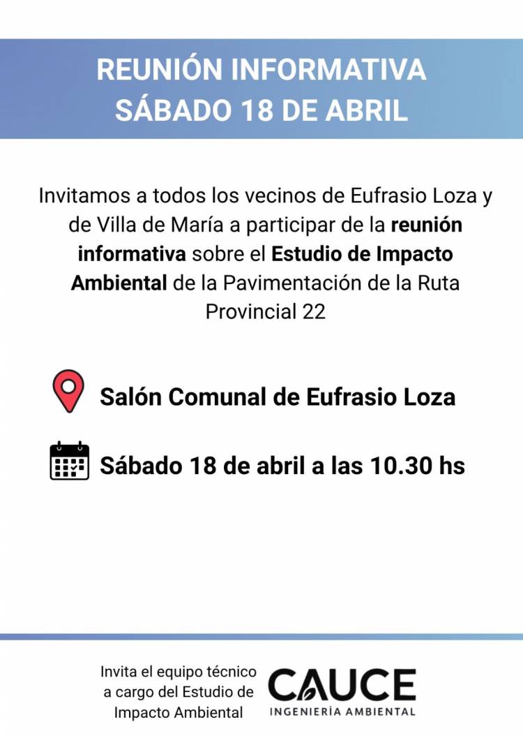 INFORMA COMUNA DE EUFRASIO LOZA
