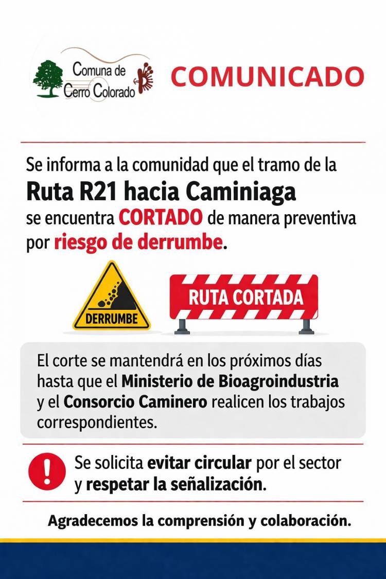 INFORMA LA COMUNA DE CERRO COLORADO
